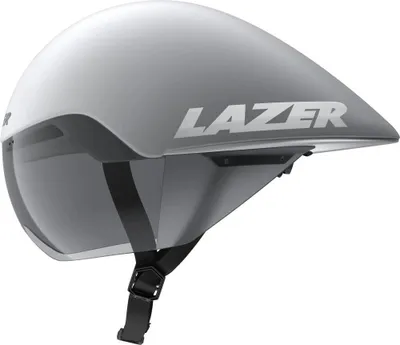 Produktbild von LAZER Helm Volante KinetiCore Triathlon/Zeitfahren Matte White Silver (S) - m....