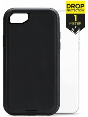 Produktbild von Mobilize Defender iPhone SE (2022) Hülle Hardcase Backcover Stoßfest - Schwarz