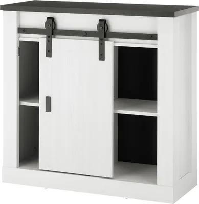 Produktbild von Kommode SHELTON-61 in Pinie weiß Nb. mit anthrazit, B/H/T: ca. 93/91/38 cm