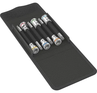 Obrázek produktu pro Wera 8767 B TORX HF 1, Sada zdířek, 3/8", Metrický, 6 hlava/hlavy, 40,25,27,30,45,50 mm