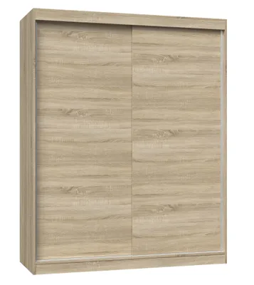 Produktbild von Kleiderschrank 160 cm mit Schiebetüren RANNO 4 – Eiche sonoma