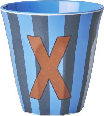Image de Tasse en mélamine en forme de lettre - X