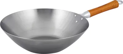 Produktbild von Ken Hom KH331103, Rund, Wok-/Bratpfanne, Edelstahl, Kohlenstoffstahl, Keramik, Gas, 31 cm