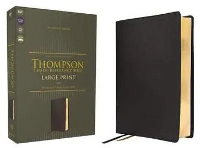 Productafbeelding van ESV, Thompson Chain-Reference Bible, Large Print, Leathersoft, Black, Red Letter