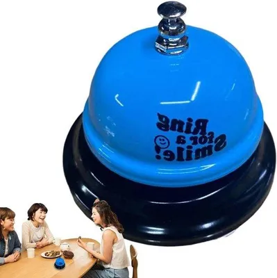 Produktbild von Service Bell - Küchenglocke - Schneller Service - Robuste Konstruktion - 8,5 x 8,5 cm - Blau