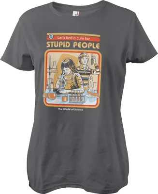 Produktbild von Cure For Stupid People Girly Tee - X-Large - DarkGrey