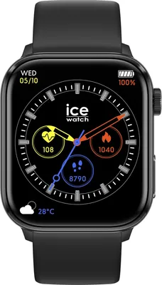 Produktbild von Ice Watch, Smartwatch AMOLED 1,96" IPX6 Schrittzähler Ice smart 2.0, Schwarz