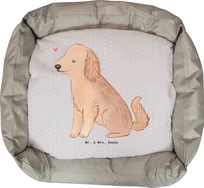 Produktbild von Mr. & Mrs. Panda Hundekissen Cocker Spaniel Lebensretter - Grau Pastell - Geschenk, Hund, Vatertag, Valentinstag, Englische Cockerspaniel, Nikolaus, Muttertag, Welpen