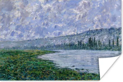Produktbild von MuchoWow® Poster Die Seine und die Chaantemesle - Gemälde von Claude Monet 120x80 cm - Bilder