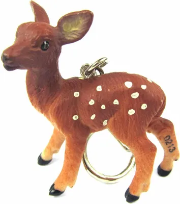 Produktbild von Reh Schlüsselanhänger Miniblings Anhänger Schlüsselring Wald Hirsch braun
