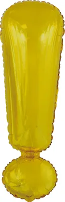 Obrázok produktu pre Fóliový balón s výkričníkom zlatý - 88 cm