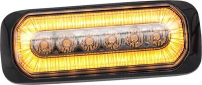 Produktbild von Blitzleuchte - Ledson - Halo - 5.1" - 13cm - Klar - Positionslicht Amber - 14 Blitzmuster - Amber - R65 - 12V-24V