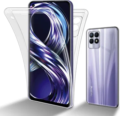 Obrázok produktu pre Cadorabo ochranné puzdro pre Realme 8i / Narzo 50 4G case in transparent 360° case Full Body mobile phone case Cover Case