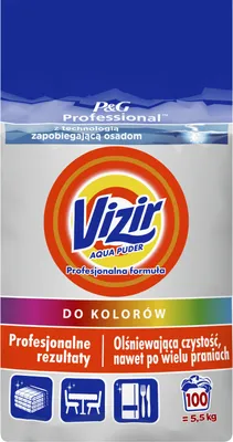 A product shot of a bag of Vizir Aqua laundry detergent.