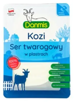 Zdjęcie produktu dla Kozi ser twarogowy termizowany, w plastrach 100g, Danmis
