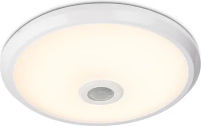 Image de HOFTRONIC - Plafonnier LED 12W 1000lm 3000K Détecteur Mouvement Blanc IP20