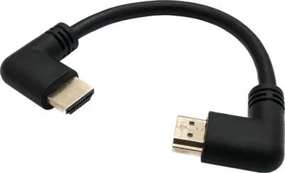 Produktbild von HDMI 1.4 Kabel 15 cm Typ A Stecker zu Stecker Adapter Winkel in Schwarz