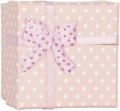 Produktbild von Clayre & Eef Geschenkbox "DOTS", 6PA0398P, rosa, 4x4x3 cm