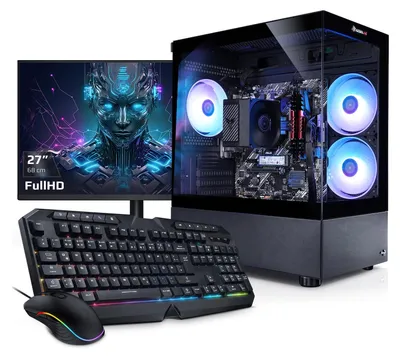 Produktbild von kiebel.de PC Set mit 27 Zoll TFT Viper V AMD Ryzen 7 5700G, 32GB DDR4, AMD Vega Grafik, 1TB SSD, WLAN, Windows 11, Komplettsystem