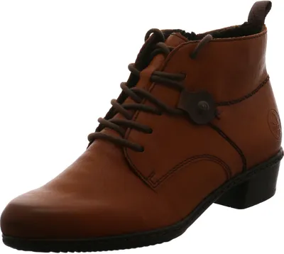 Produktbild von Rieker Damen Stiefeletten Schnürboots Blockabsatz Y0742-24, Größe:39 EU, Farbe:Braun