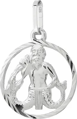 Produktbild von Wassermann Sternzeichen 925 Sterlingsilber 15mm Kettenanhänger Horoskop Zodiak