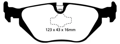 Produktbild von EBC Brakes Bremsbeläge Satz Hinten Bremsklötze für BMW 3 Limousine (E46) DP21079