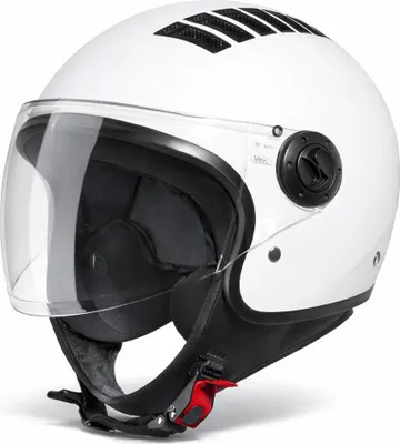 Produktbild von VINZ Como Jethelm mit Visier ECE 22.06  | Roller Helm Mopedhelm Für Motoroller & Vespa  | Herren & Damen | Motorradhelm in XS-XL | Erhältlich in 4 Farben - Weiß | XL (61 - 62 cm)
