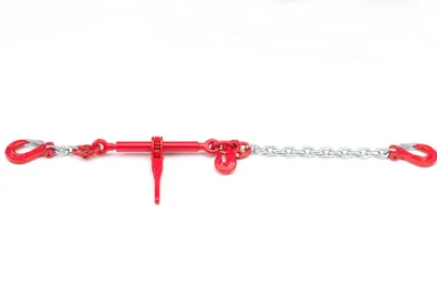 Produktbild von Zurrkette 10mm Ø GK8 einteilig mit integriertem Ratschenlastspanner 4m galvanisch verzinkt