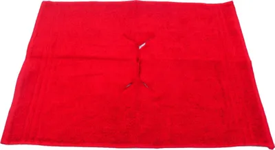 Produktbild von Nasenschlitztuch 50x60 cm 500g/m² rot mit Bestickung