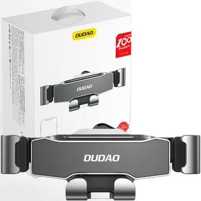 Obrázek produktu pro Dudao Gravity Car Smartphone Holder Black 360° otočný ze silikonu do mřížky ventilace
