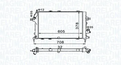 Produktbild von MAGNETI MARELLI Kühler, Motorkühlung x