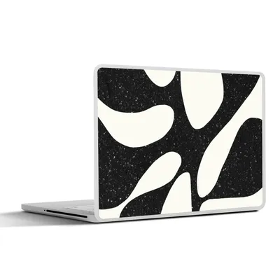 Produktbild von MuchoWow® Laptop Aufkleber Sticker Cover Pflanze - Schwarz - Minimalismus 30x22 cm - Laptop-Sticker