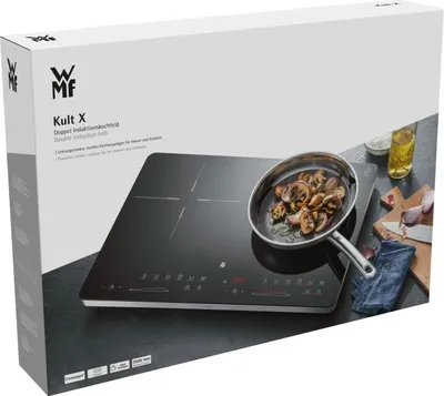 Obrázok produktu pre WMF Kult X, Čierna, Na pracovnú dosku, Indukčná varná doska so zónami, Sklokeramická, 2 zone(s), 2 zone(s)