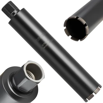 Produktbild von VEVOR Kernbohrer Bohrkrone φ 76 mm 356 mm Bohrtiefe, 1-1/4 Zoll-7 Innengewinde, Hochpräzisions-Schweißtechnologie, Nass-Diamantkernbohrer Kernlochbohrer für Stahlbeton Ziegel Mauerwerk