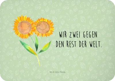 Produktbild von Mr. & Mrs. Panda Kühlschrankmagnet Blume Sonnenblume - Blattgrün - Geschenk, Best Friends, zettelhalter, haftmagnet, Freundin, Lieblingsmensch, Beste, Garten, magnet