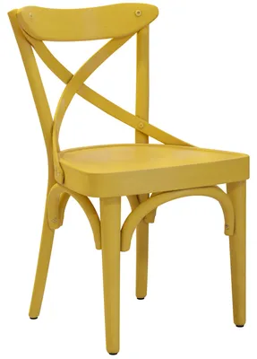 Produktbild von 2er-Set Maudez | Bugholzstuhl | Holz | Gelb | Bugholz | Gastro Rattanstuhl, Outdoor Rattanstuhl, Terrassen Rattanstuhl