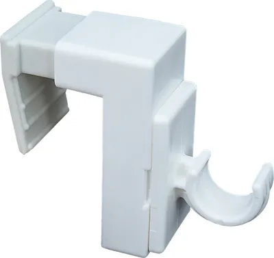 Produktbild von 4x Fensterhaken/Dekohaken zum Einlegen von Gardinenstangen bis 12 mm Durchmesser und Aufhängen von Fensterdekorationen (sowohl seitlich als auch oben zu befestigen, Fensterdicke 10-24mm, universal