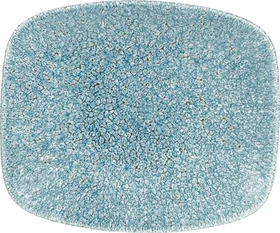 Produktbild von CHURCHILL Raku Topaz Blue Teller flach, rechteckig, Länge: 154 mm