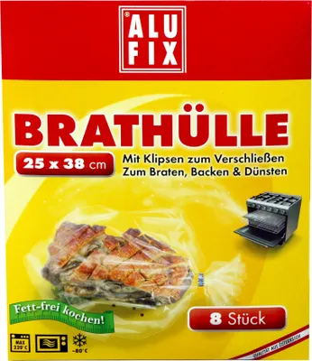 Produktbild von Alufix Brathülle mit Klipsen 25 x 35cm, 5 Stück; BH