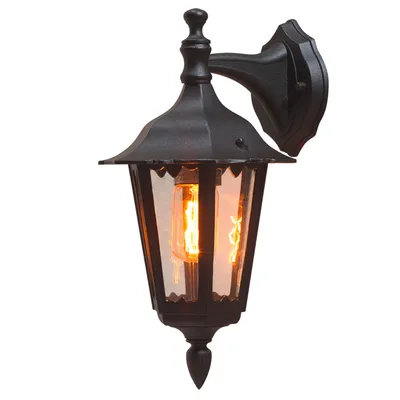 Immagine prodotto di Applique Konstsmide Firenze in alluminio laccato nero con vetro trasparente
