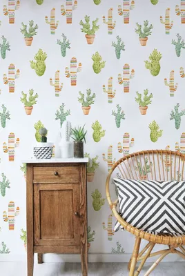 Produktbild von Coloray Fototapete 360x250 cm Vlies-Fototapete - Kaktusrolle Boho.