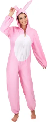 Produktbild von Süsser Hase Damenkostüm Kaninchen rosa-weiss