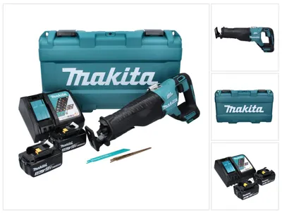 Image de Makita DJR187RFK Scie récipro sans fil 18V Brushless + 2x Batteries 3,0 Ah + Chargeur + Coffret