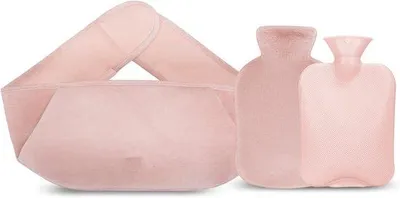Produktbild von Famanu Warmwasserflasche 1,2L mit Bezug – 3-in-1 Flasche zur Schmerzlinderung bei Nacken und Rücken