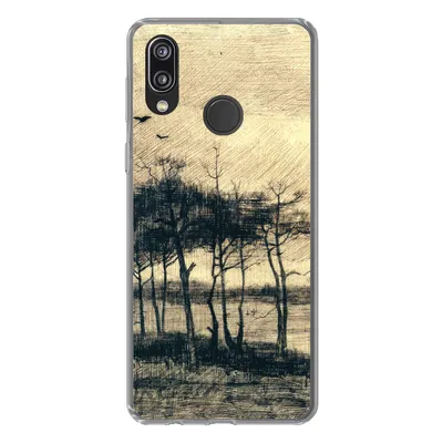 Produktbild von MuchoWow® Handyhülle Schutzhülle Hülle für Huawei P20 Lite (2020) Kiefern im Sumpf - Vincent van Gogh Silikon Softcase Handy Hülle - Kartenhalter