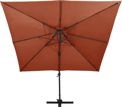 Produktbild von vidaXL Ampelschirm mit Lüftung 300x300 cm Terrakotta