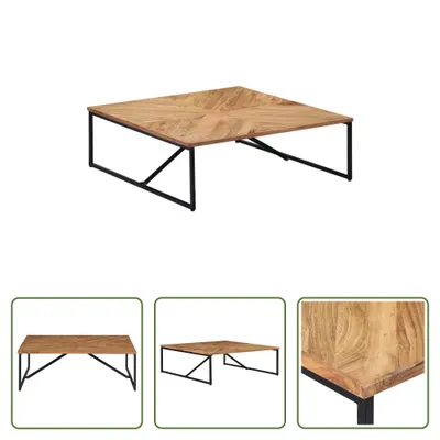 Produktbild von The Living Store Couchtisch 110 x 110 x 36 cm Massivholz Akazie