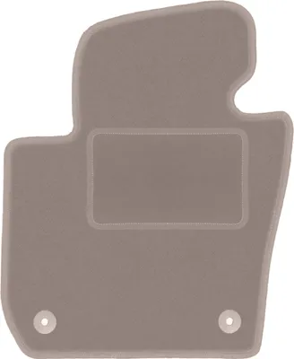 Produktbild von Fahrerfußmatte Velours beige passend für Skoda Superb II Long (2008-2015, Limousine, Kombi) – mit Befestigungen – passgenau