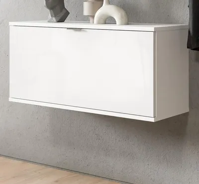 Produktbild von Schuhschrank "SystemX" in weiß Hochglanz Flur Diele Kommode 91 cm