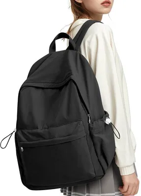 Produktbild von Schulrucksack für Mädchen, Mädchen-Tasche, Leichter Schulrucksack, Mädchen-Backpack, Schule, Tagesrucksack, Schwarz